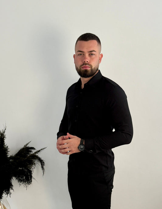 Camasa cu butoni detasabili si nasture clasic