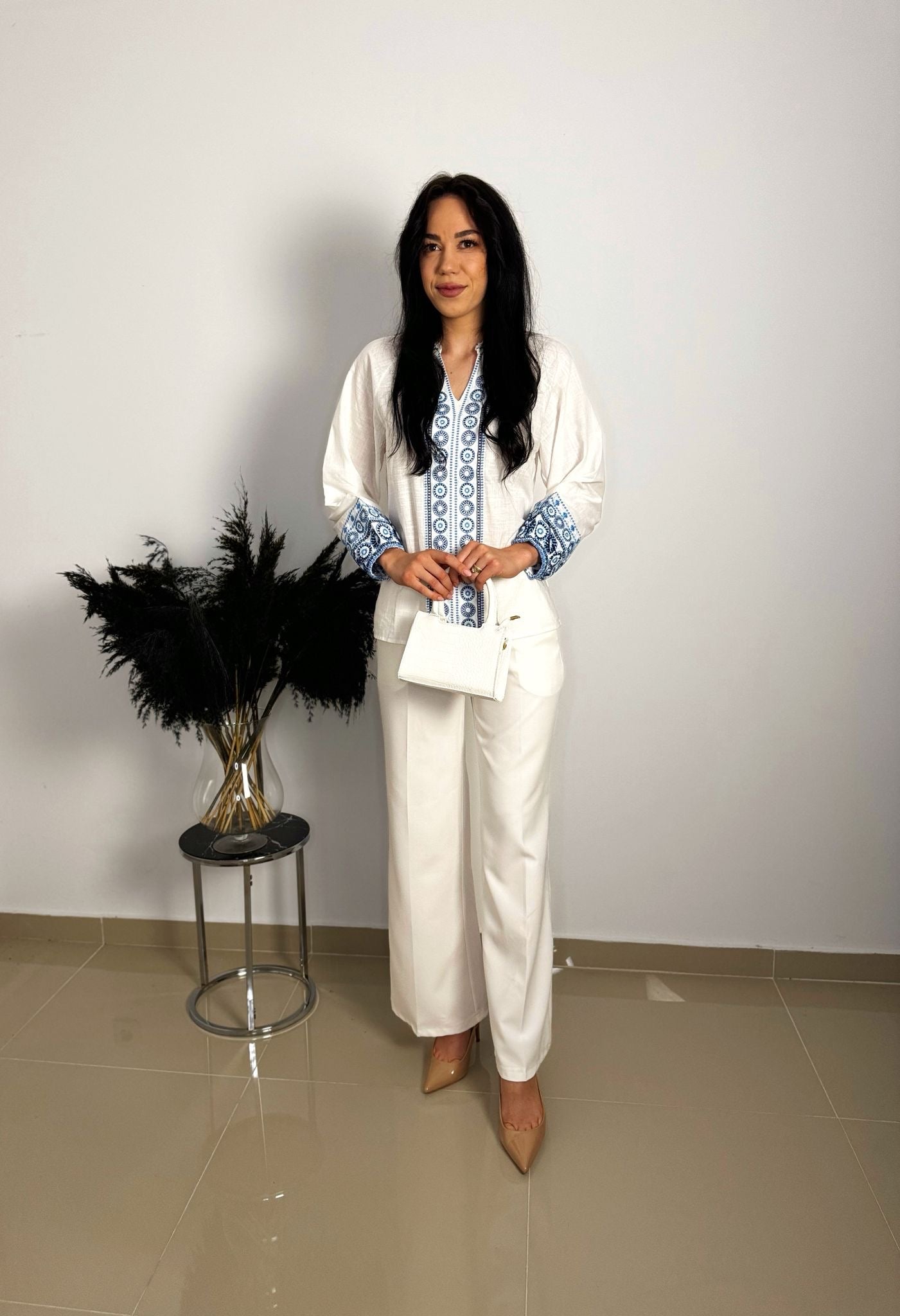 Pantalon alb