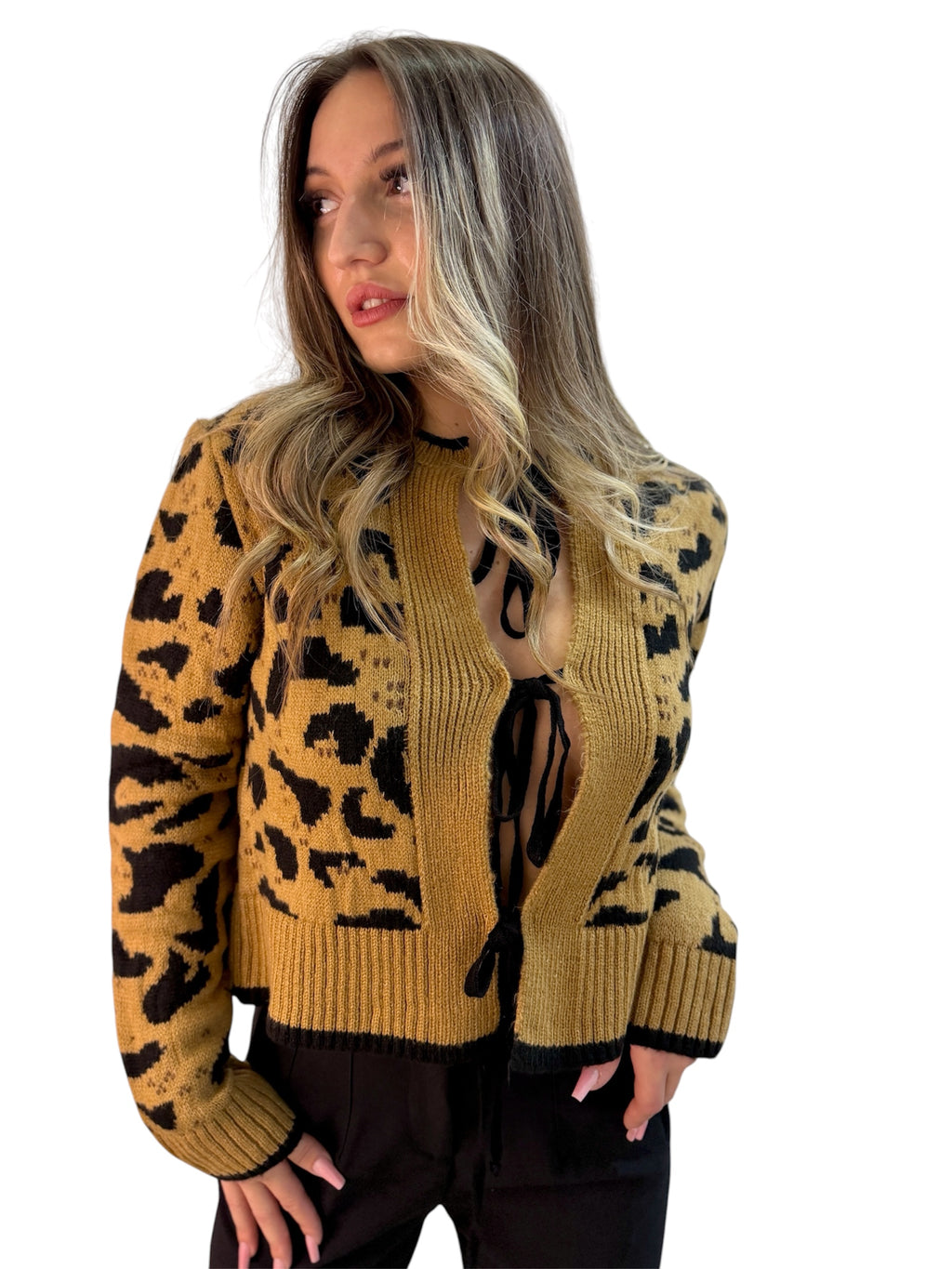 Cardigan cu print