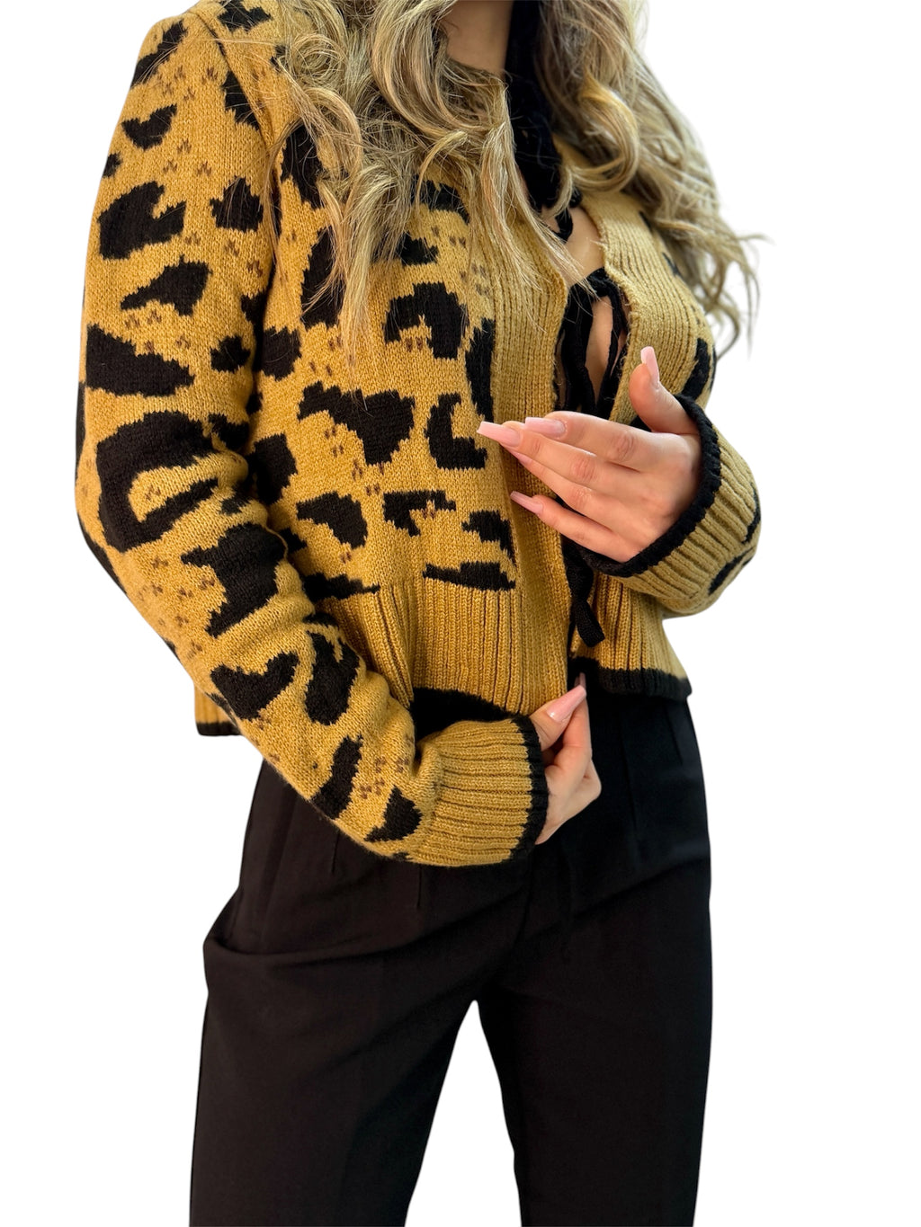Cardigan cu print