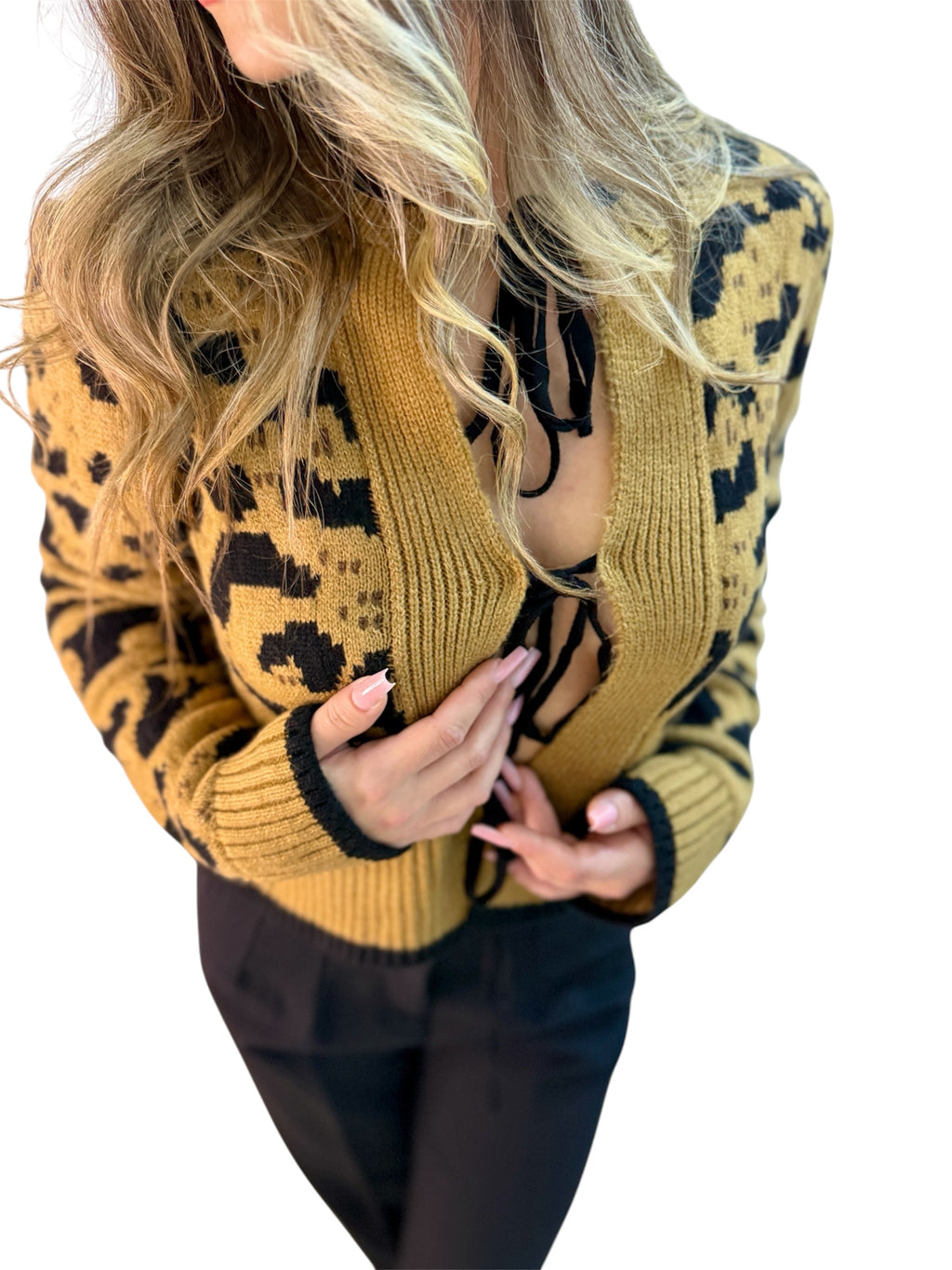 Cardigan cu print